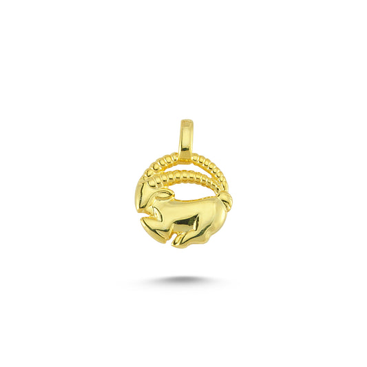 14K Gold Capricorn Charm Necklace