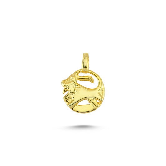 14K Gold Taurus Charm Necklace