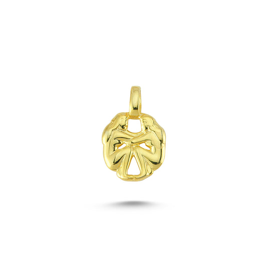 14K Gold Gemini Charm Necklace