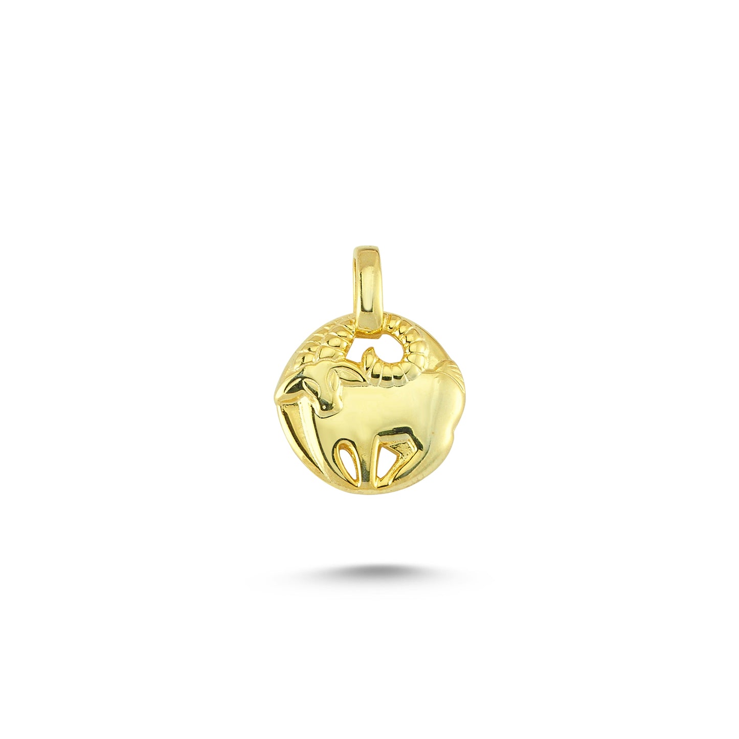 14K Gold Aries Charm Necklace