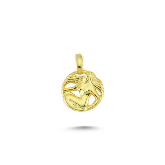 14K Gold Virgo Charm Necklace