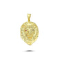 14K Gold Lion Head Animal Charm Necklace