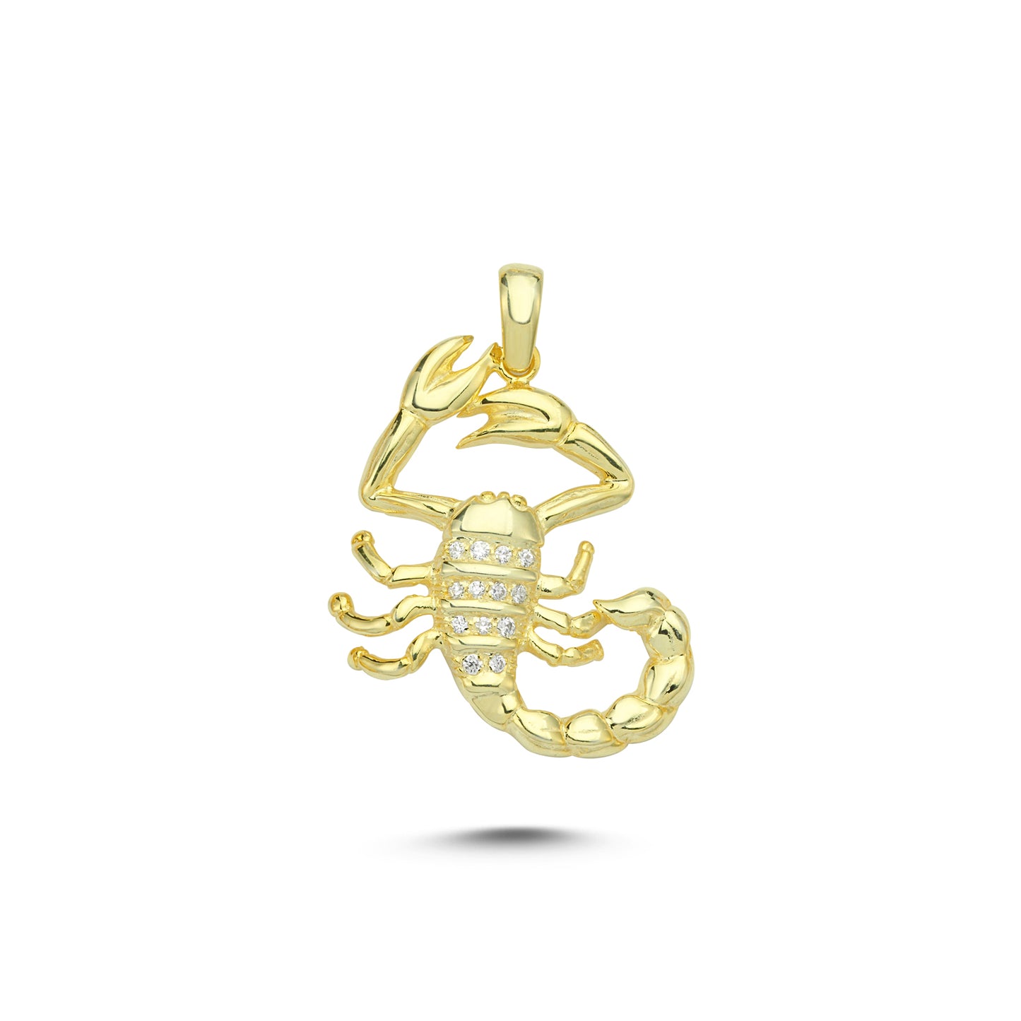 14K Gold Scorpion Animal Charm Necklace