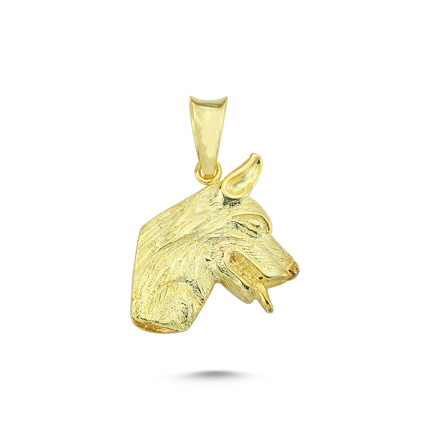 14K Gold German Shepherd Dog Animal Charm Necklace