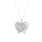 14K Solid Gold Black Zircon Stone Eternity Heart Necklace