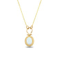 14K Solid Gold  Moon Stone Necklace