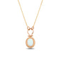 14K Solid Gold  Moon Stone Necklace