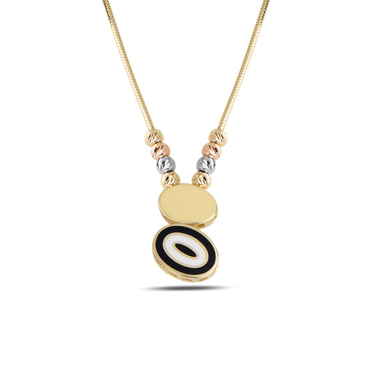 14K Solid Gold Dorica Evil Eye Necklace