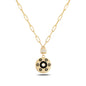 14K Solid Gold Circle Necklace