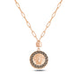 14K Solid Gold Medusa Necklace