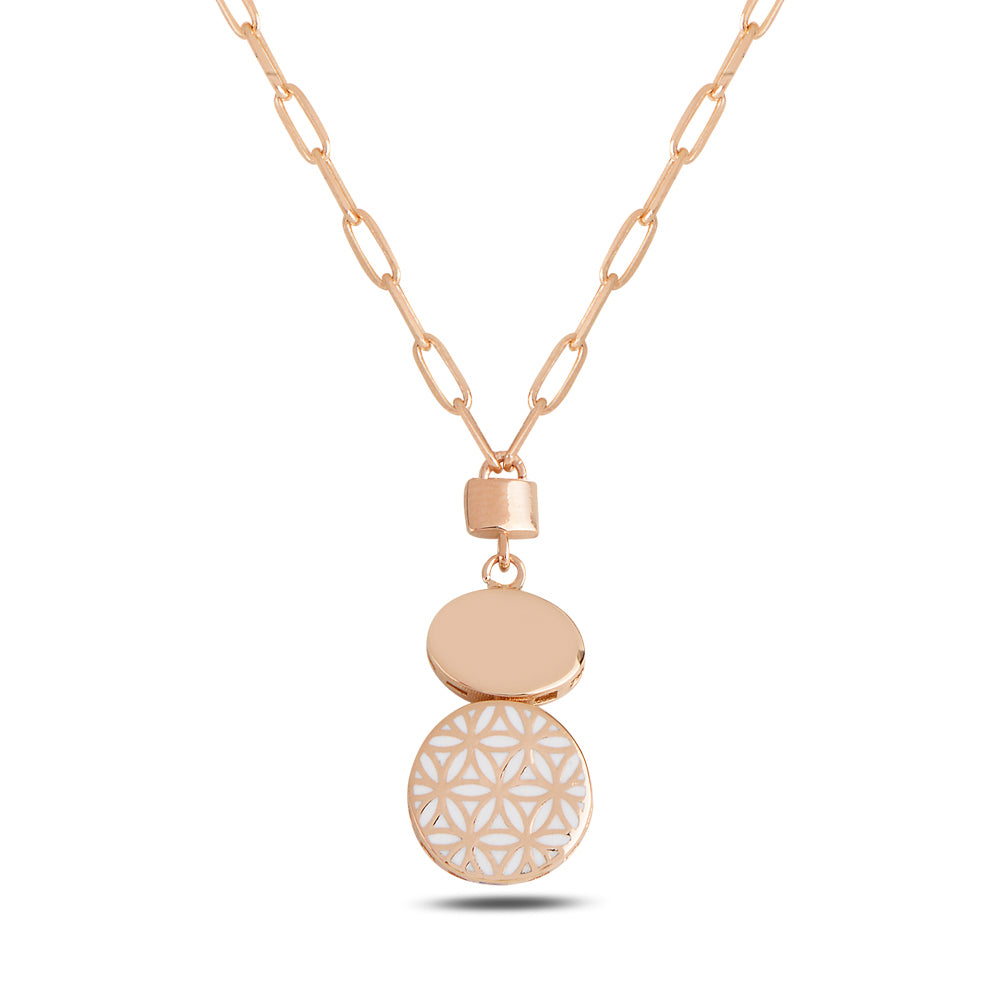 14K Solid Gold Flower of Life Necklace