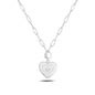 14K Solid Gold Enamel Heart Necklace