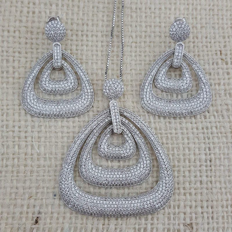 925 Sterling Silver Art Deco Jewellery Set