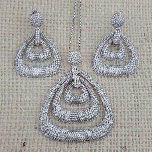 925 Sterling Silver Art Deco Jewellery Set