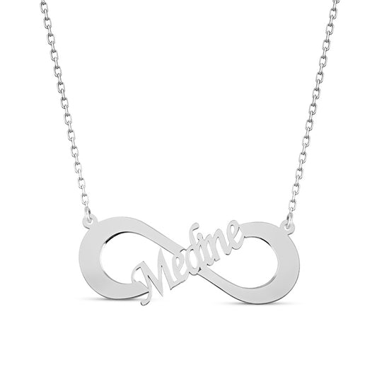 925 Sterling Silver Custom Name Eternity Necklace