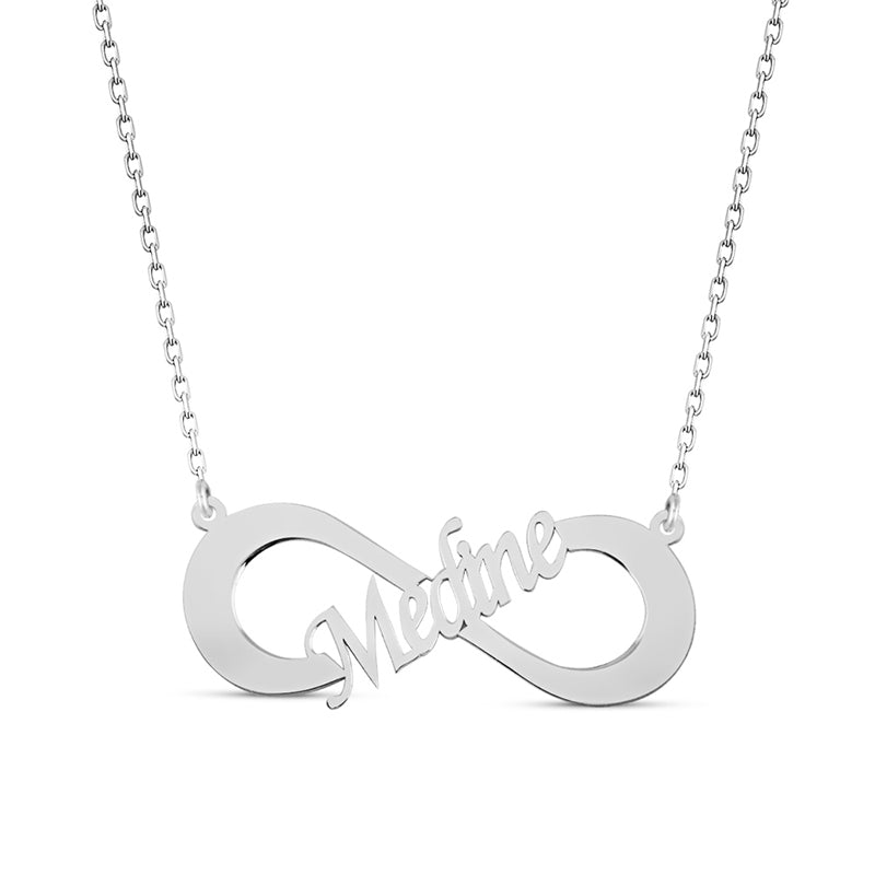 925 Sterling Silver Custom Name Eternity Necklace