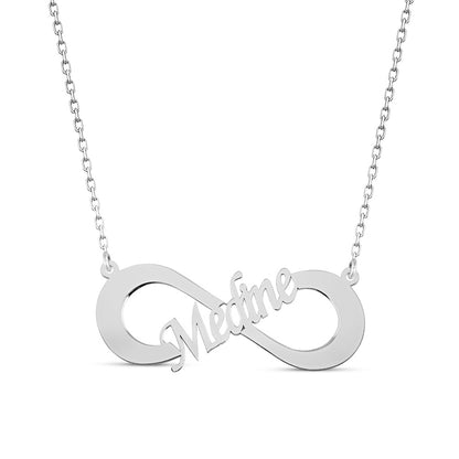 925 Sterling Silver Custom Name Eternity Necklace