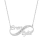 925 Sterling Silver Custom Name Eternity Necklace