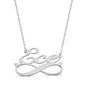 925 Sterling Silver Custom Name Eternity Heart Necklace