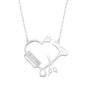 925 Sterling Silver Hairdresser Love Necklace