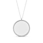 925 Sterling Silver Custom Name Zircon Stone Round Necklace