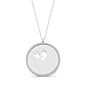 925 Sterling Silver Custom Name Zircon Stone  Round Newborn Necklace