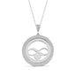 925 Sterling Silver Custom Id Heart Eternity Round Necklace