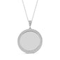 925 Sterling Silver Custom Id Zircon Stone Round Necklace