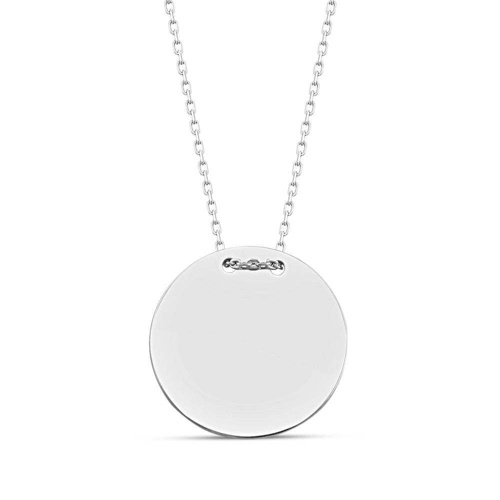 925 Sterling Silver Personalized Gold Medallion Necklace