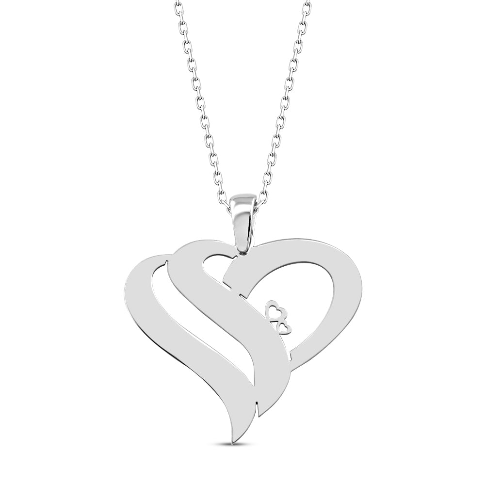 925 Sterling Silver Personalized Heart Necklace