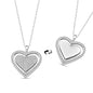 925 Sterling Silver Personalized Spinning Heart Necklace