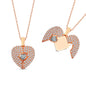 925 Sterling Silver Personalized Zircon Stone Heart Necklace