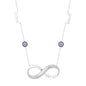 925 Sterling Silver Custom Name Eternity Evil Eye Necklace