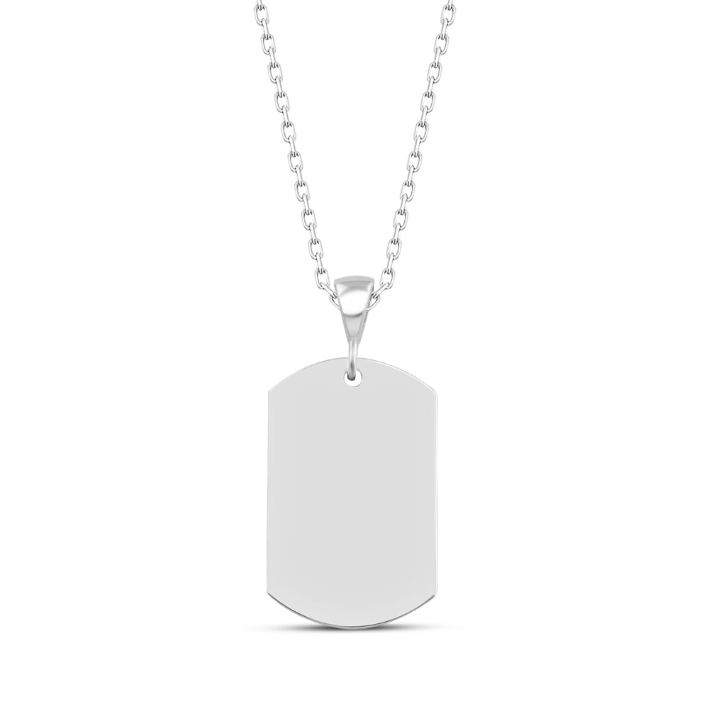 925 Sterling Silver Personalized Tag Necklace