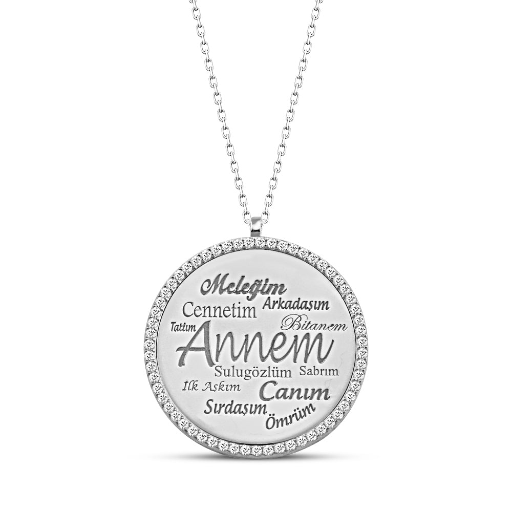 925 Sterling Silver Personalized Circle Necklace