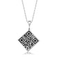 925 Sterling Silver Personalized QR Code Necklace