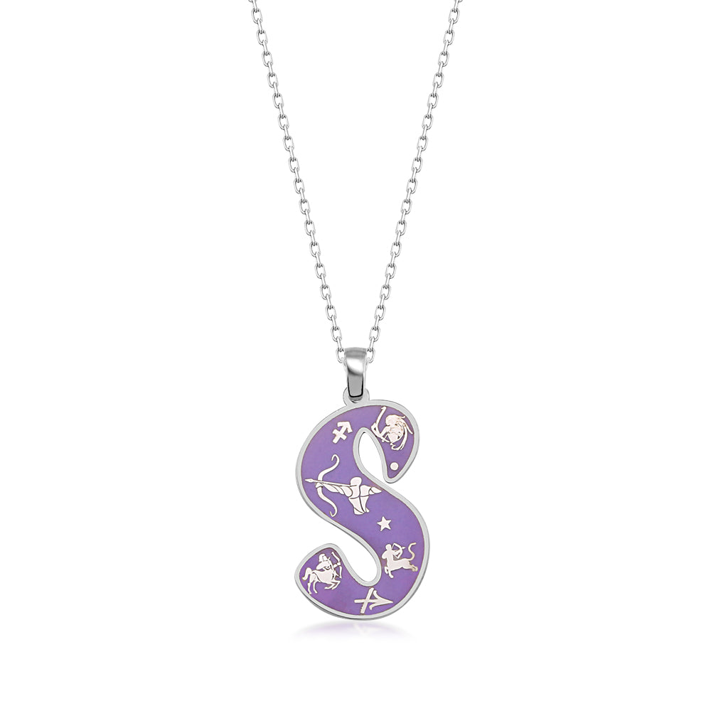 925 Sterling Silver Personalized Custom Id Sagittarius Horoscope Necklace