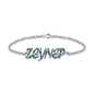 925 Sterling Silver Custom Name Pisces Horoscope Baby Bracelet