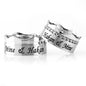 925 Sterling Silver Personalized Custom Name Crown Wedding Ring