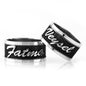 925 Sterling Silver Personalized Custom Name Black Wedding Ring