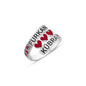 925 Sterling Silver Personalized Custom Name Heart Ring