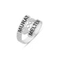 925 Sterling Silver Personalized Custom Name Heart Eternity Adjustable Ring