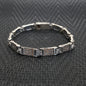 Embroidered Handmade Men Bracelet 925K Sterling Silver Etnic Men Jewellery