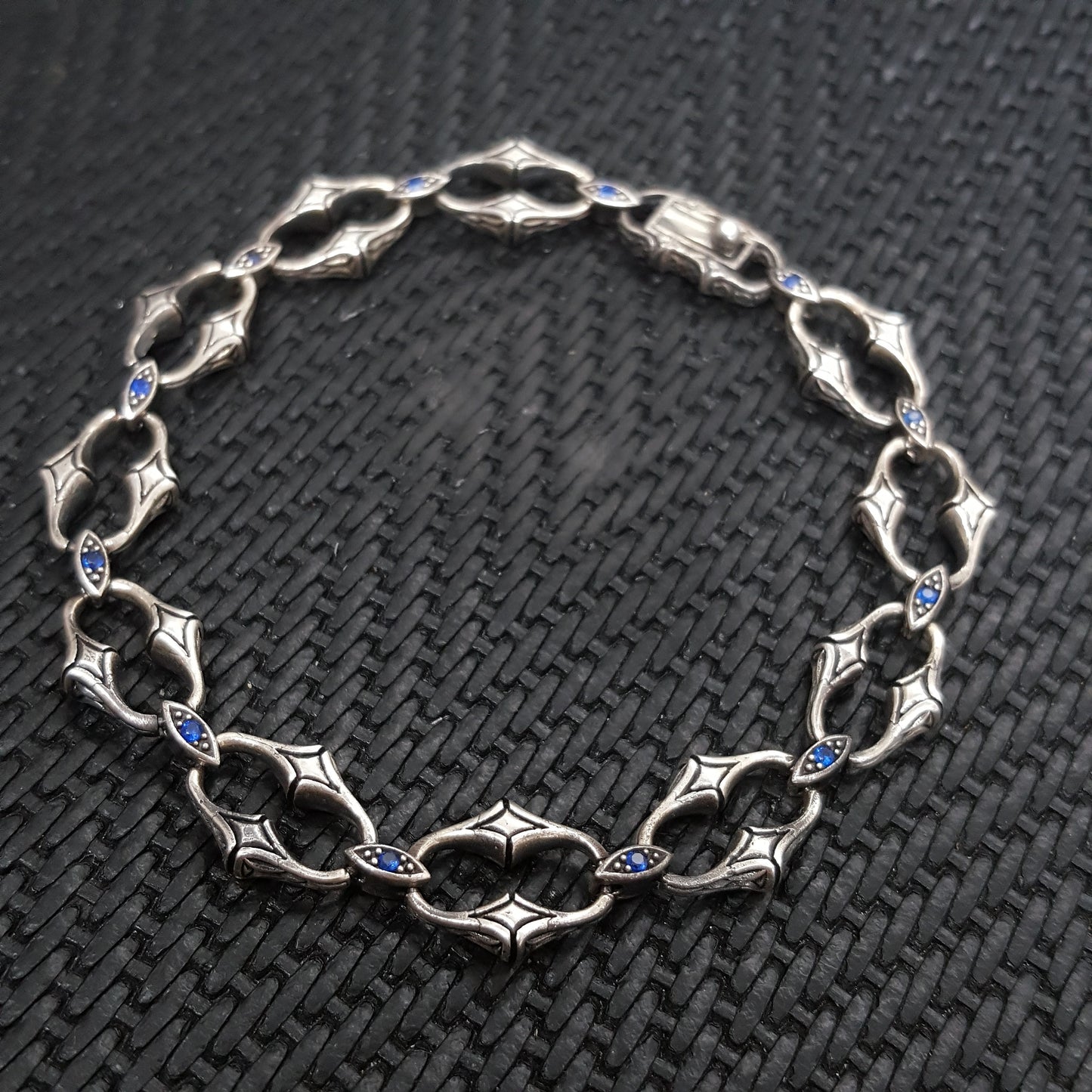 925K Sterling Silver Embroidered Handmade Men Bracelet Jewellery