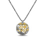 925 Sterling Silver Clockwork Oxidized Necklace