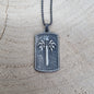 925 Sterling Silver Sword Plate Necklace