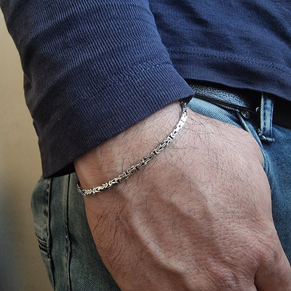 925K Silver Byzantine Men Bracelet