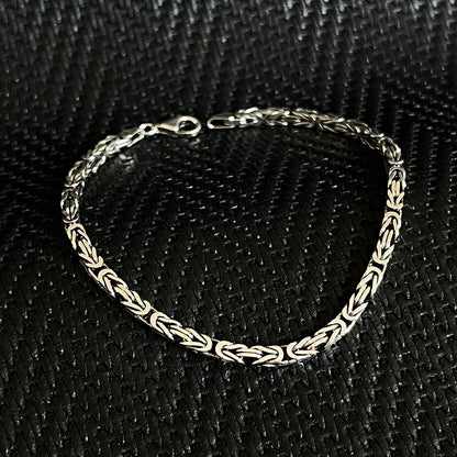 925K Silver Byzantine Men Bracelet