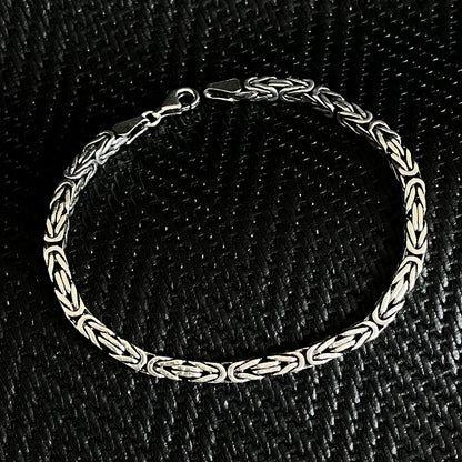 925K Silver Byzantine Men Bracelet