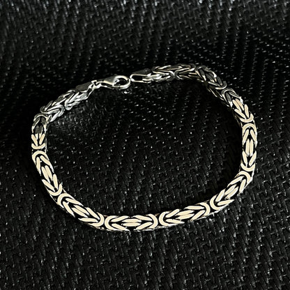 925K Silver Byzantine Men Bracelet